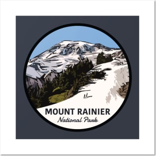 Mount Rainier National Park Paradise Hiking Posters and Art